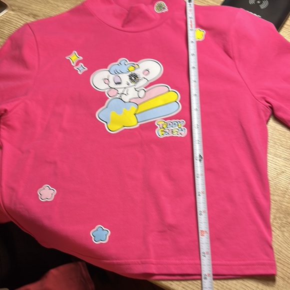 Teddy Fresh Pink Crop Mock Neck Top - Picture 7 of 7
